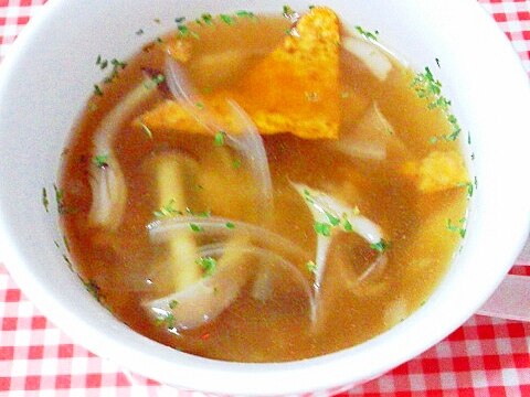 秋味＊きのこのスープ～ドリトスを浮かべて～